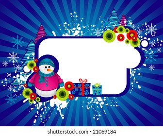 snowman banner vector illustration