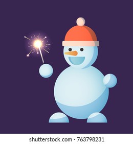 Snowman and Bengal fire