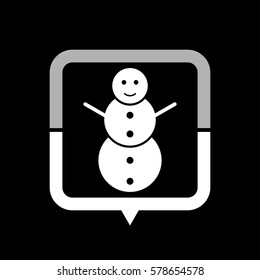 snowman  - black vector icon