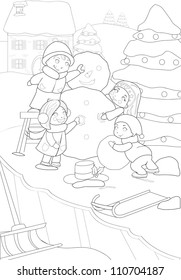 Snowman building