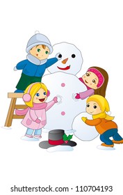 Snowman building