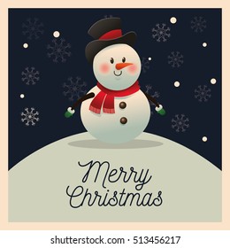 Snowman cartoon of Christmas season design