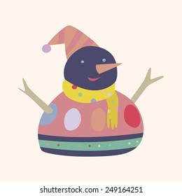 snowman cartoon elements vector,eps