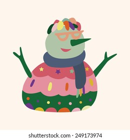 snowman cartoon elements vector,eps