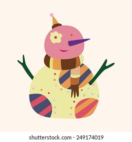 snowman cartoon elements vector,eps