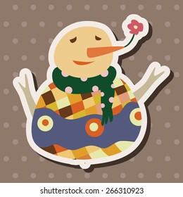 snowman cartoon elements vector,eps