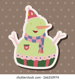 snowman cartoon elements vector,eps