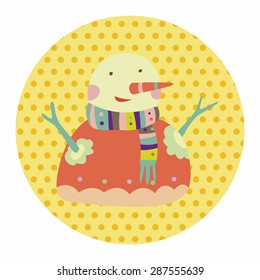 snowman cartoon elements vector,eps