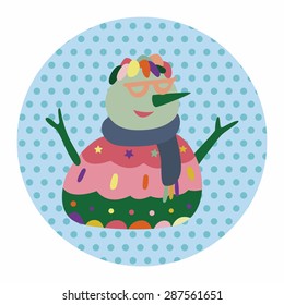 snowman cartoon elements vector,eps