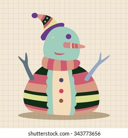 snowman cartoon elements vector,eps