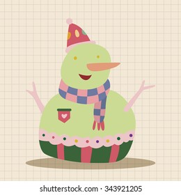 snowman cartoon elements vector,eps
