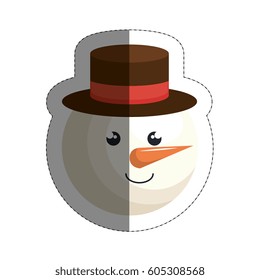 snowman cartoon icon