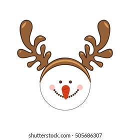 snowman cartoon icon image 