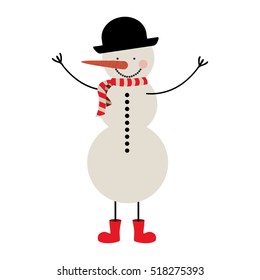 snowman cartoon icon image 