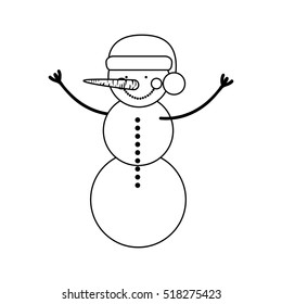 snowman cartoon icon image 