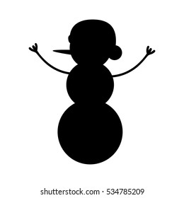 snowman cartoon icon image 