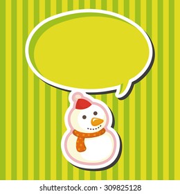 snowman cartoon theme elements