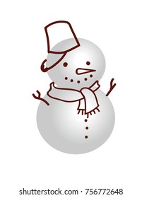 A snowman character