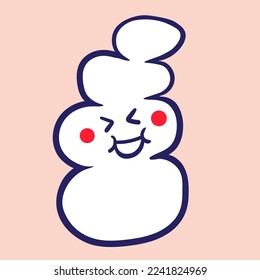 snowman character in cartoon style