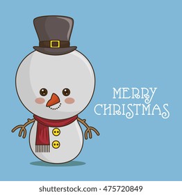 snowman character  icon vector illustration design eps10