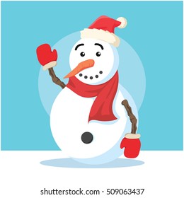 snowman character illustration design