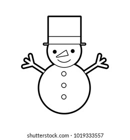 snowman character isolated icon