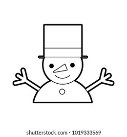 snowman character isolated icon