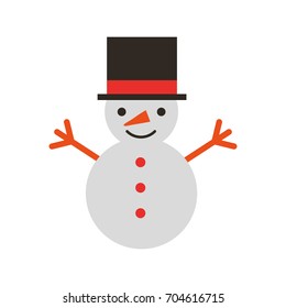 snowman character isolated icon