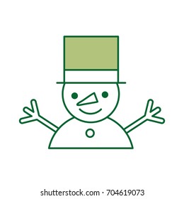snowman character isolated icon