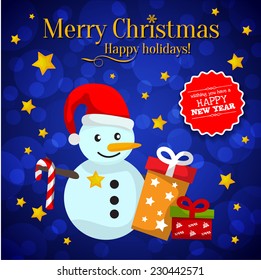 snowman christmas background