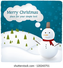 Snowman christmas card