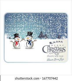 Snowman Christmas card
