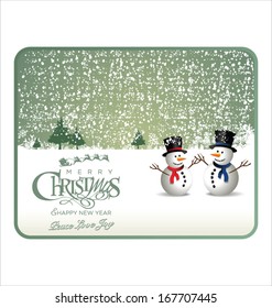 Snowman Christmas card