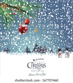 Snowman Christmas card