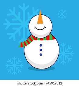 snowman christmas card vector