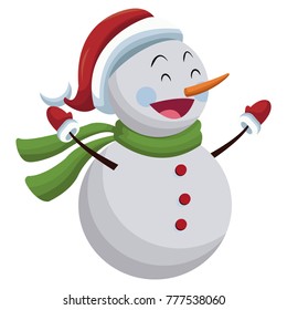 Snowman christmas cartoon
