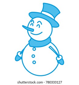 Snowman christmas cartoon