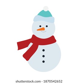 snowman christmas character isolated icon