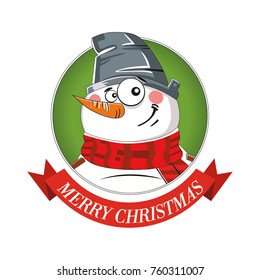 snowman christmas character isolated icon vector illustration design