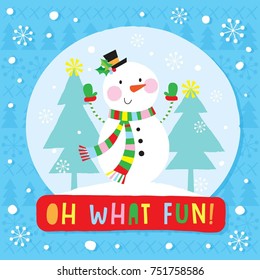 Snowman christmas globe
