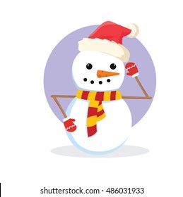 snowman christmas illustration design