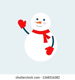 Snowman .Christmas snowman. Logo snowman. Winter. Vector illustration. EPS 10.