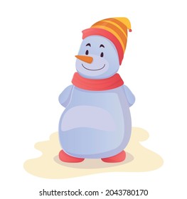 Snowman. Christmas mood. Vector illustration