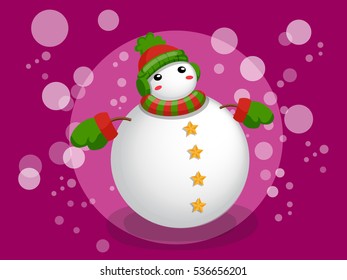 Snowman Christmas and New Year Vector 5