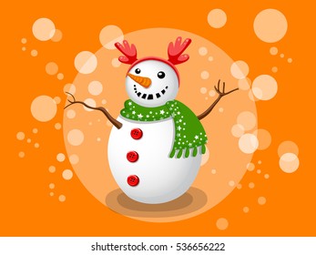 Snowman Christmas and New Year Vector 1