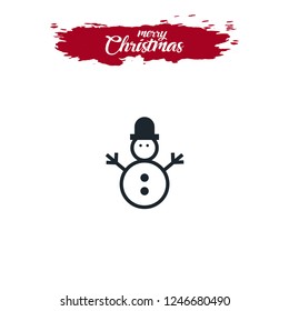 Snowman, Christmas vector icon