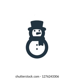 Snowman, Christmas Vector Icon