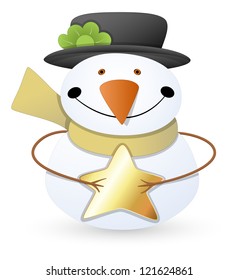 Snowman - Christmas Vector Illustration