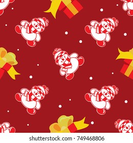 Snowman christmas vector illustration
