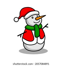 snowman clip art cartoon design. cute snowman illustration design. design for christmas celebration